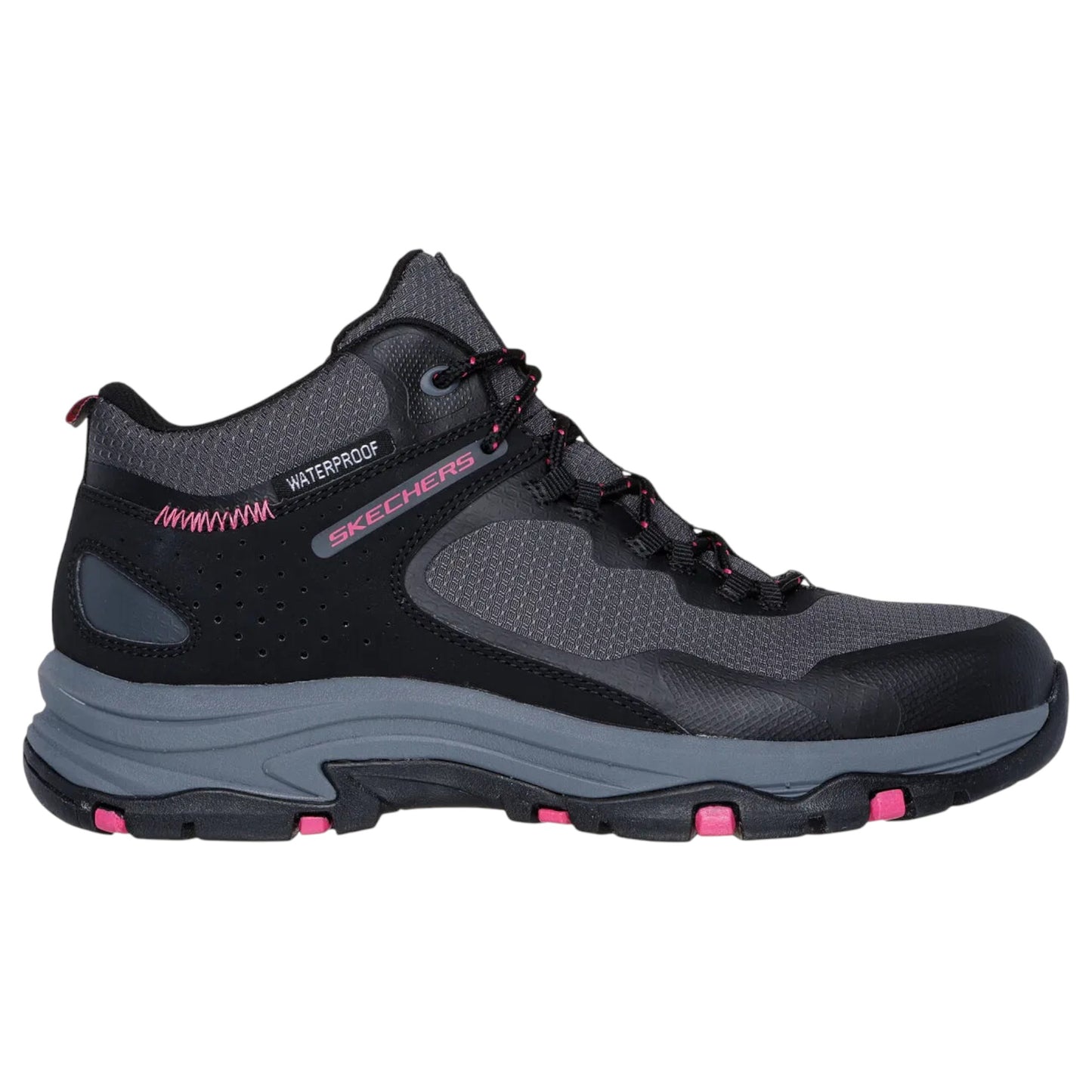 Womens Skechers Trego - Tuscarora Athletic Shoes Black/Hot Pink
