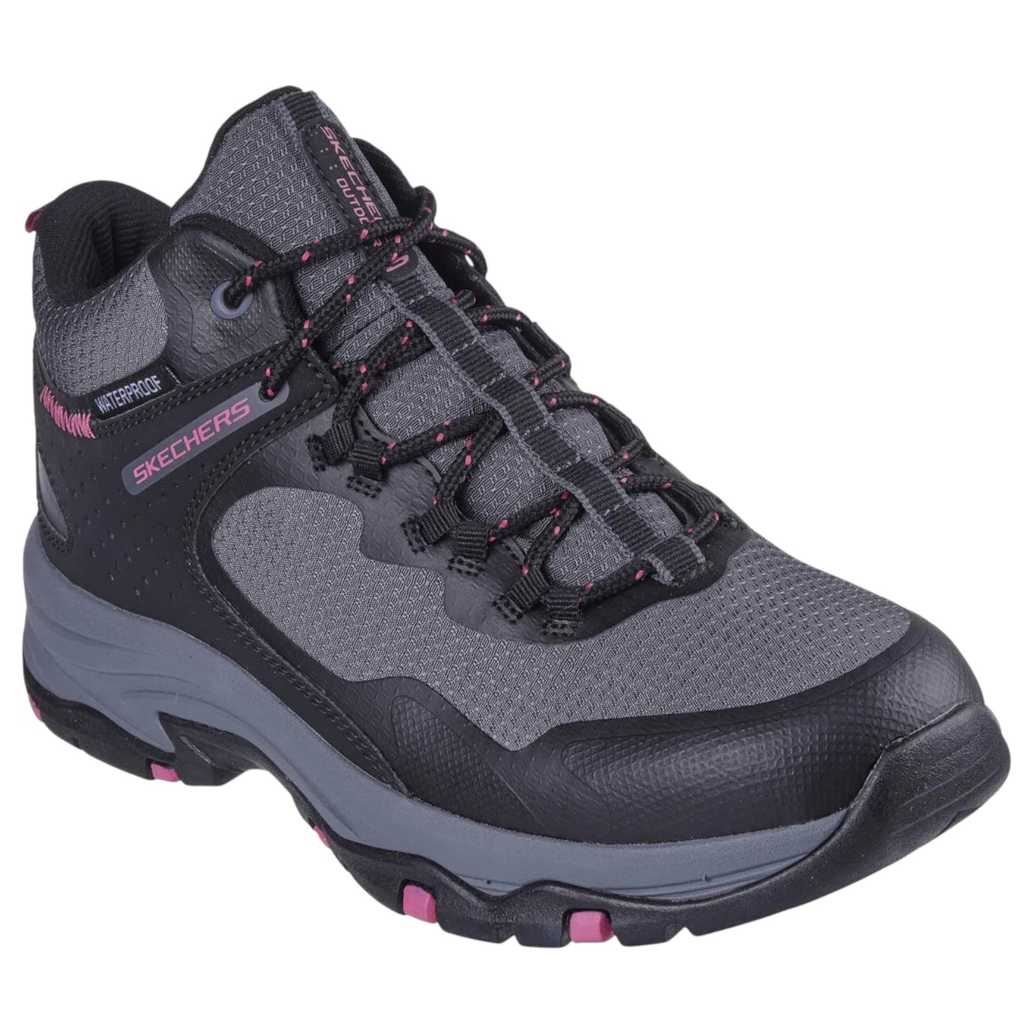 Womens Skechers Trego - Tuscarora Athletic Shoes Black/Hot Pink