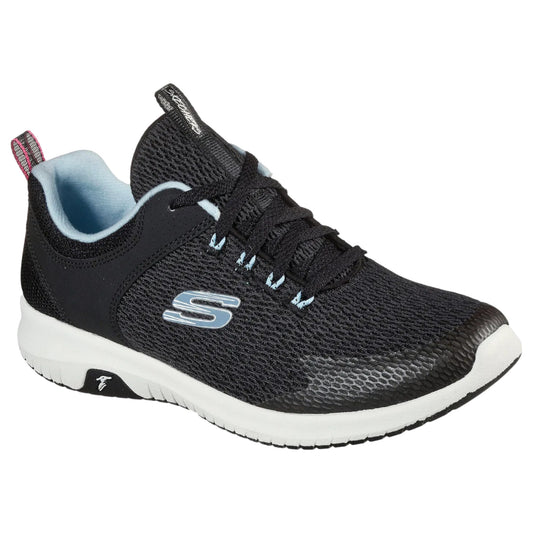 Womens Skechers Ultra Flex Prime Shoes Black/Light Blue