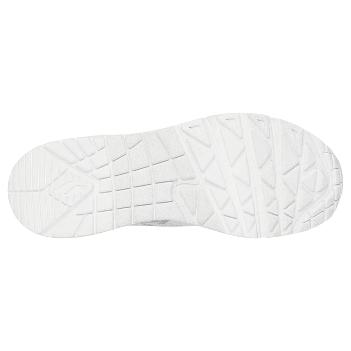 Womens Skechers Uno - Process Sketch White/ Silver Athletic Shoes