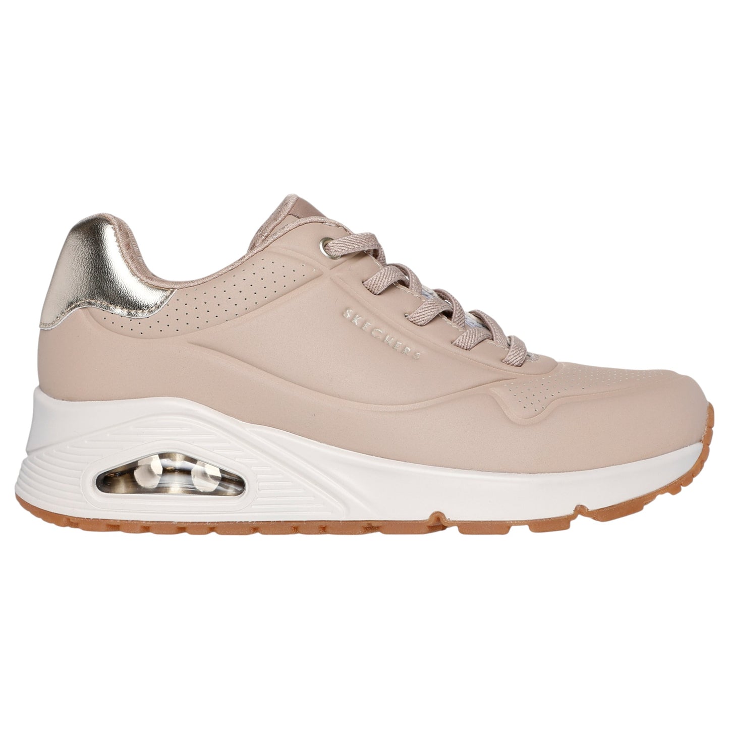 Womens Skechers Uno - Shimmer Away Shoes Nude