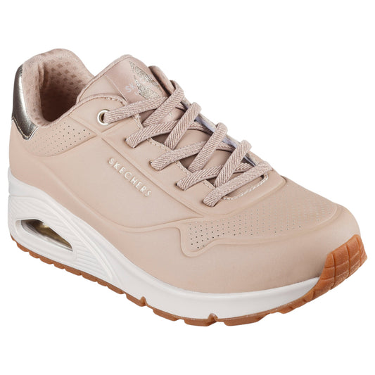 Womens Skechers Uno - Shimmer Away Shoes Nude