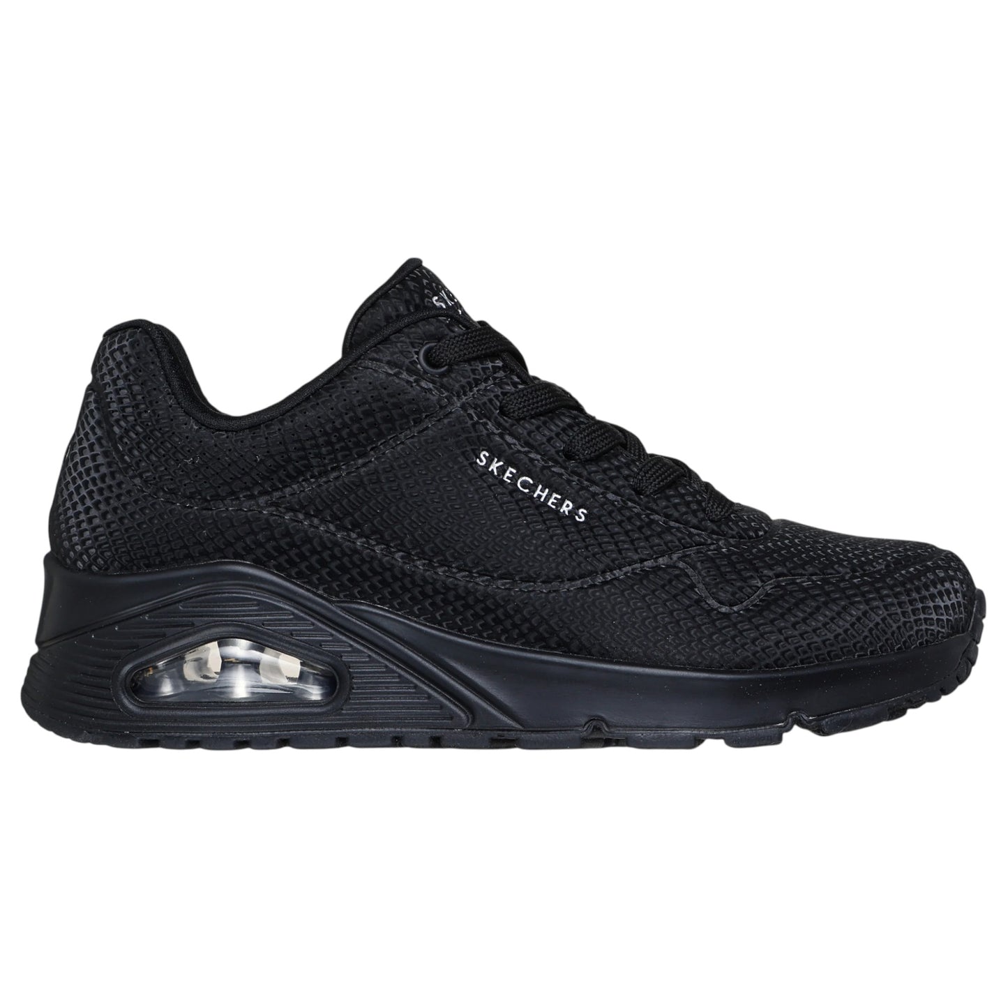 Womens Skechers Uno - Shiny Scale Athletic Shoes Black