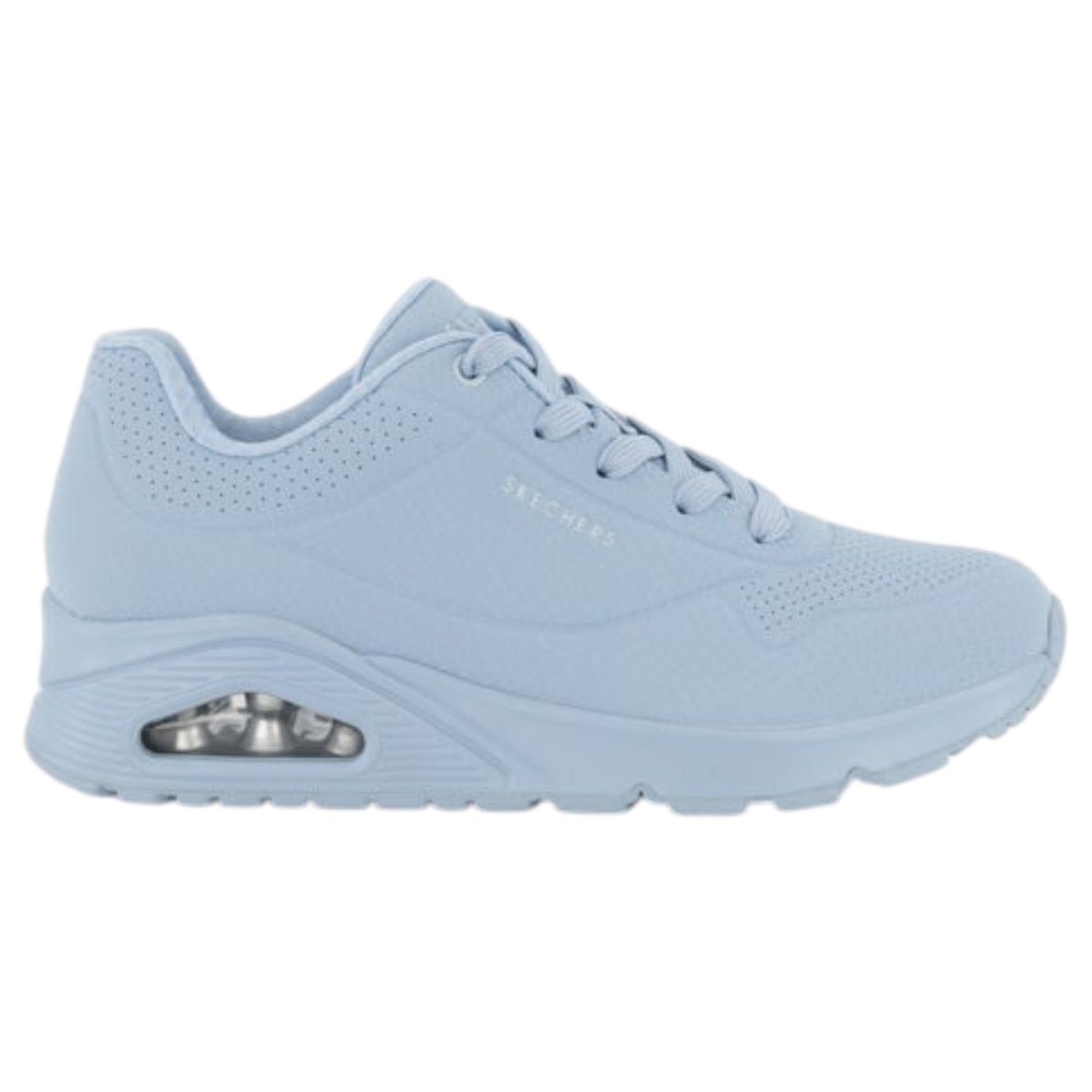 Womens Skechers Uno - Shiny Scale Athletic Shoes Light Blue