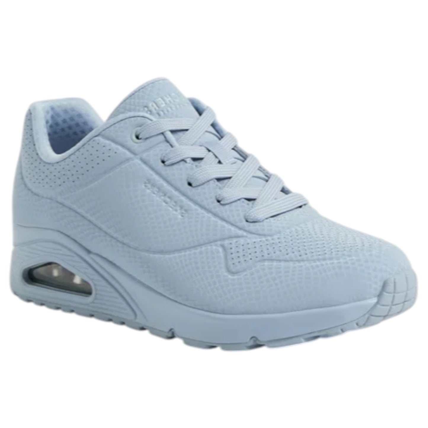 Womens Skechers Uno - Shiny Scale Athletic Shoes Light Blue