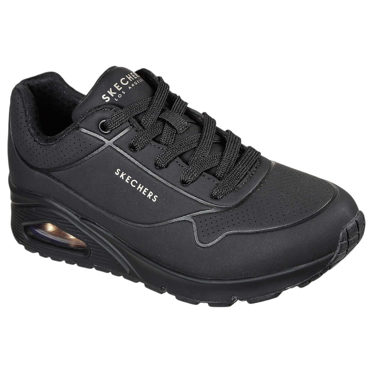 Womens Skechers Uno - Stand On Air Shoes Black/Black
