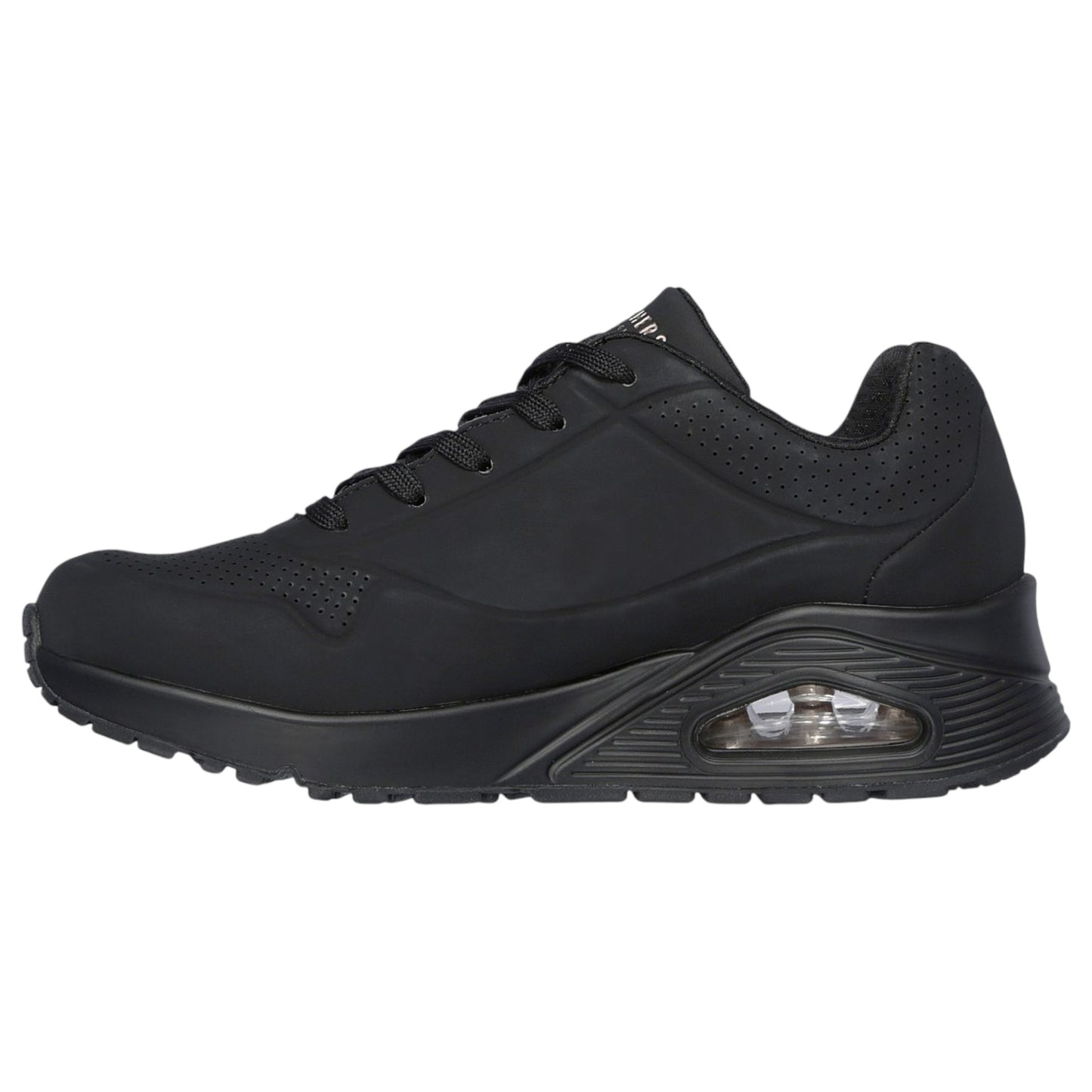 Womens Skechers Uno - Stand On Air Shoes Black/Black