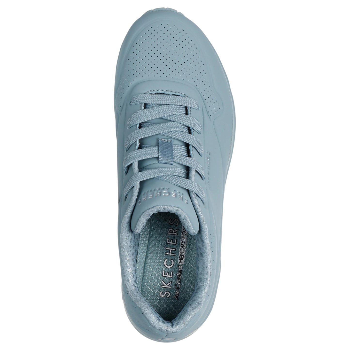 Womens Skechers Uno - Stand On Air Shoes Grey Blue