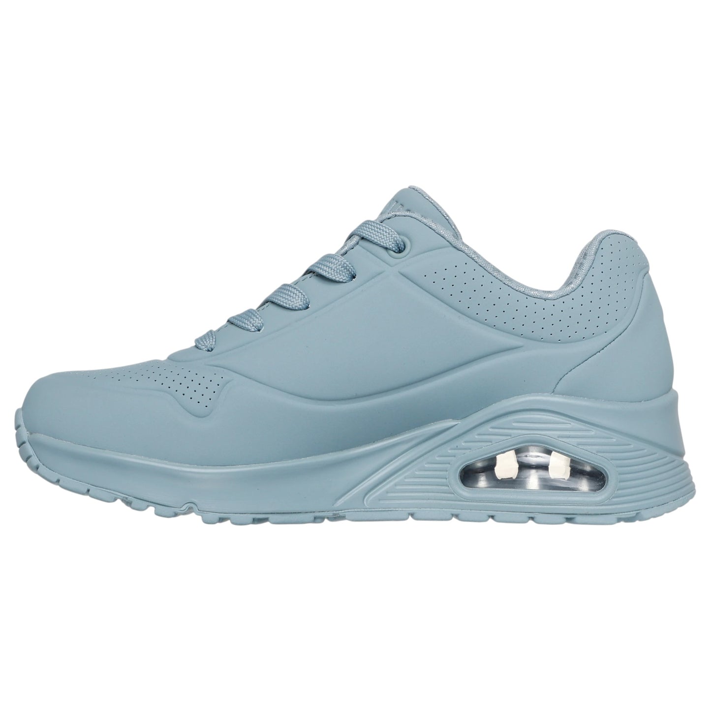 Womens Skechers Uno - Stand On Air Shoes Grey Blue