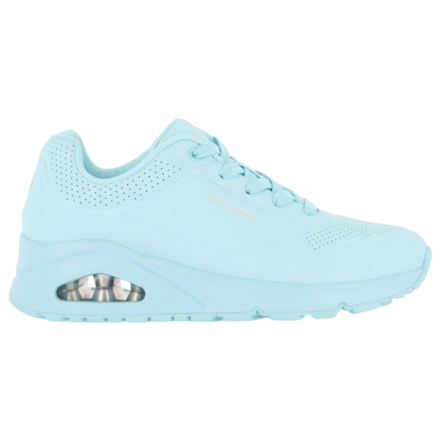 Womens Skechers Uno - Stand On Air Shoes Light Blue