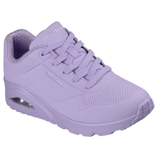 Womens Skechers Uno - Stand On Air Shoes Purple Lavender