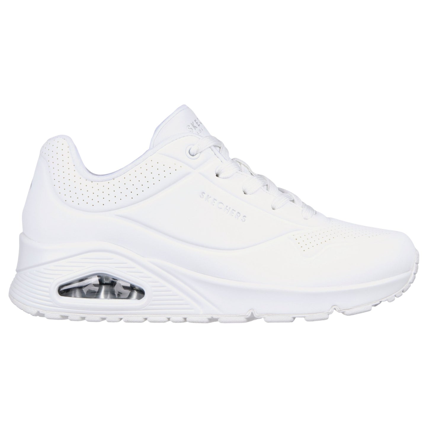 Womens Skechers Uno - Stand On Air Wide Shoes White