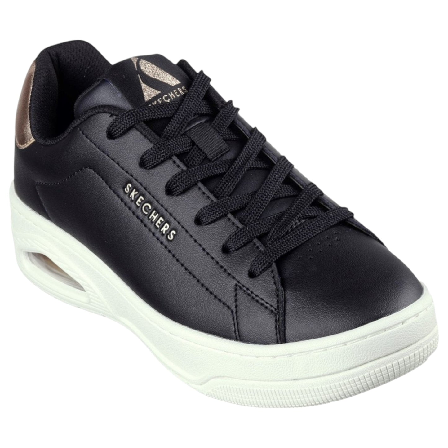 Womens Skechers Uno Court - Courted Air Shoes Black