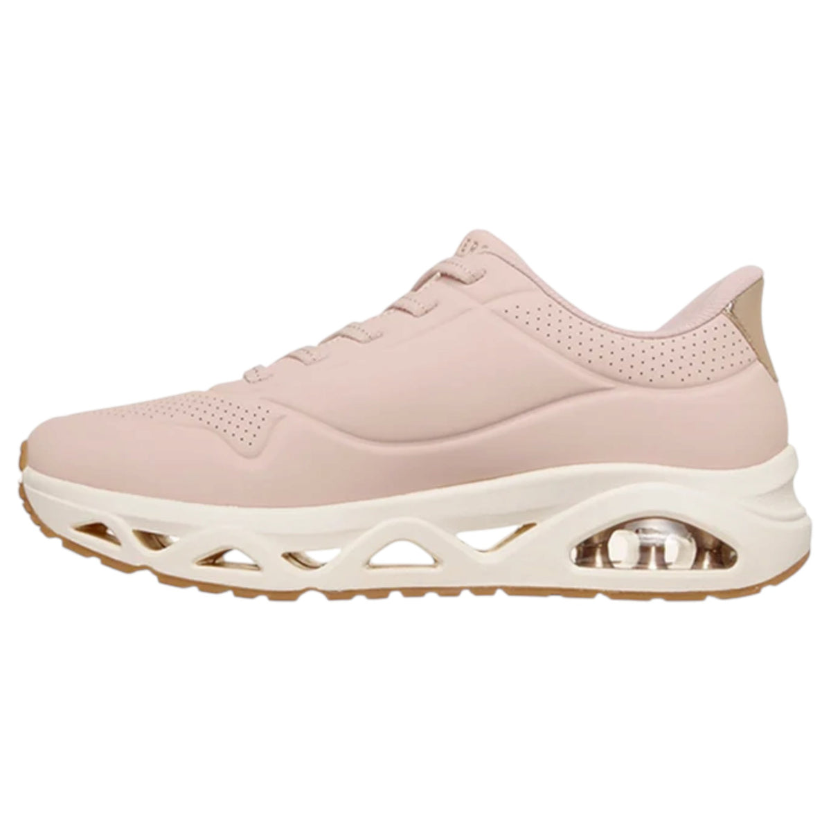 Womens Skechers Uno Glide-Step - Glide On Air Shoes Blush