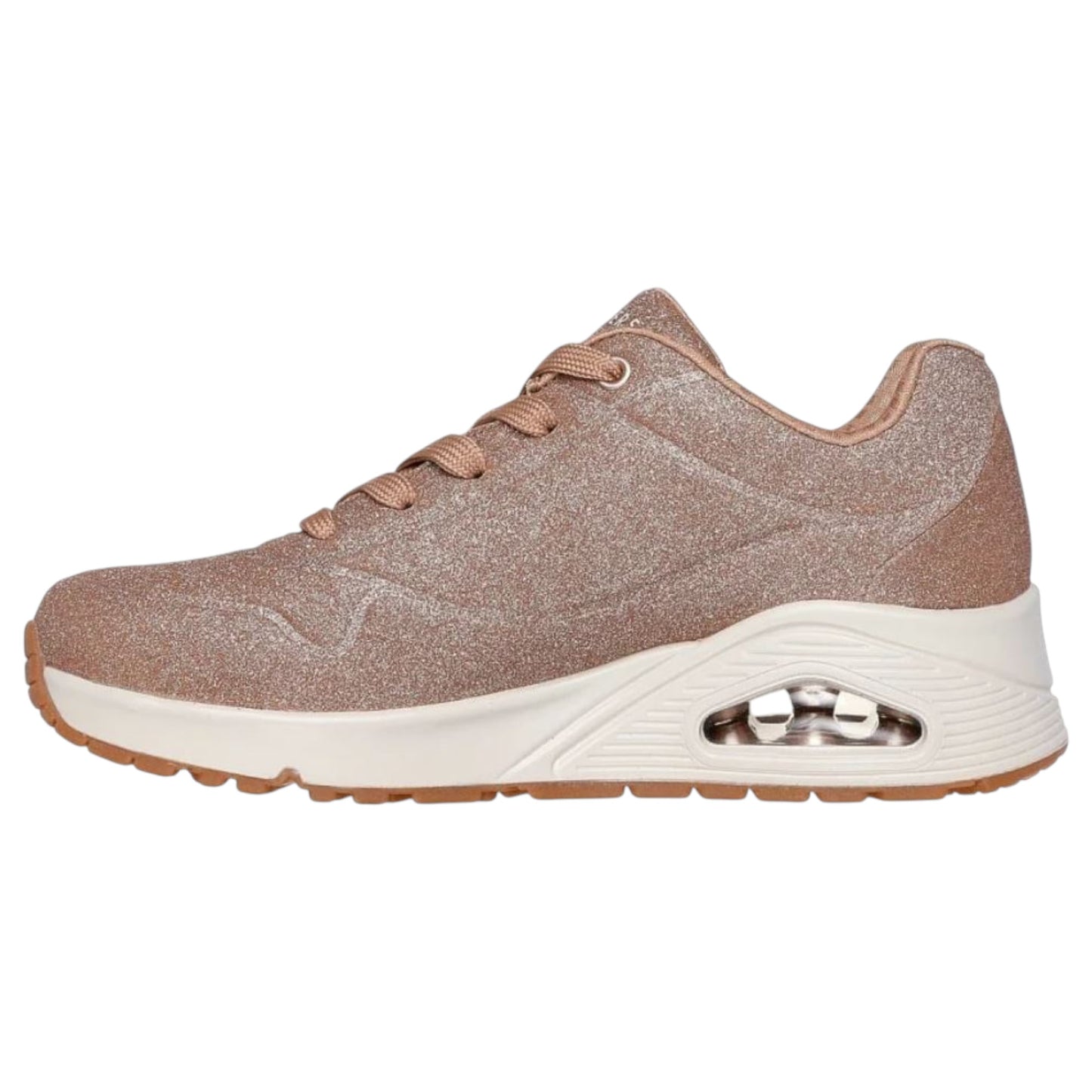 Womens Skechers Uno - Glitter Bomb Athletic Shoes Rose Gold