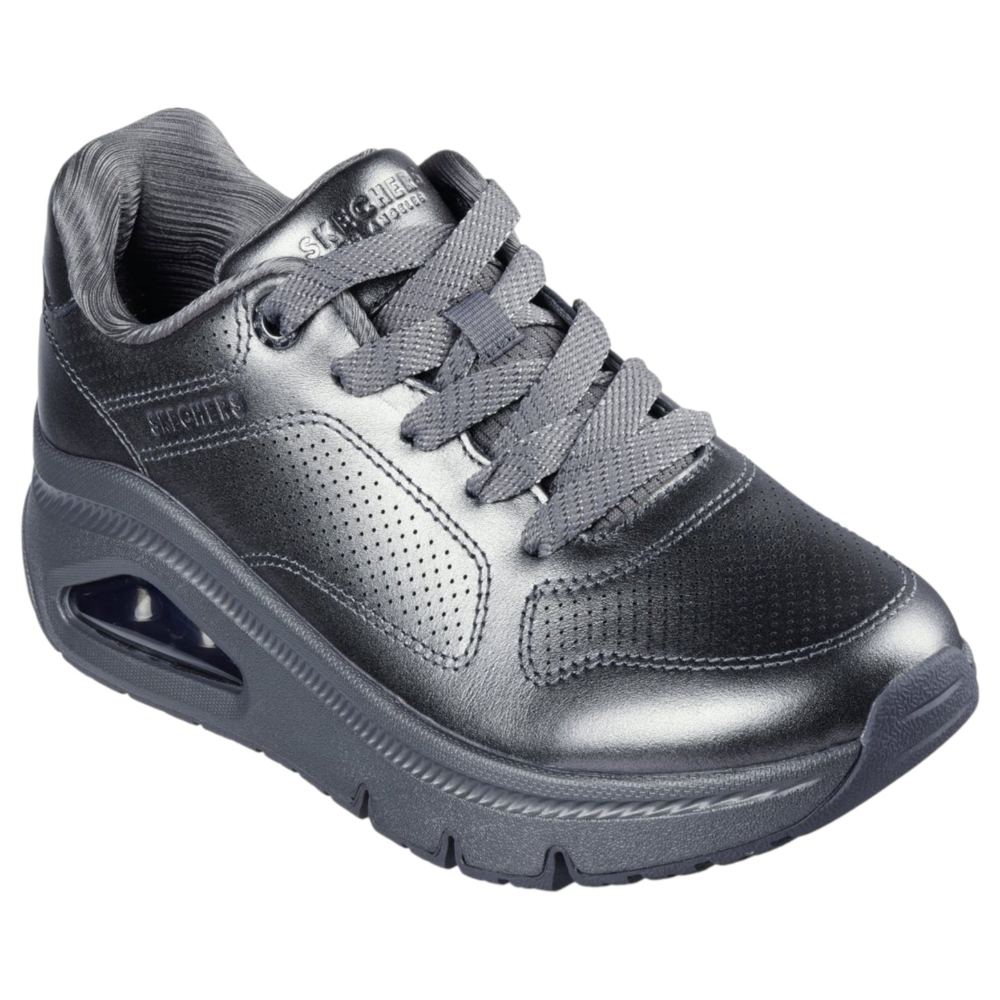 Womens Skechers Uno Icon - Lustrous Air Athletic Shoes Pewter