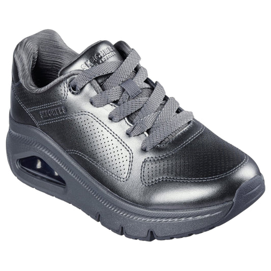 Womens Skechers Uno Icon - Lustrous Air Athletic Shoes Pewter