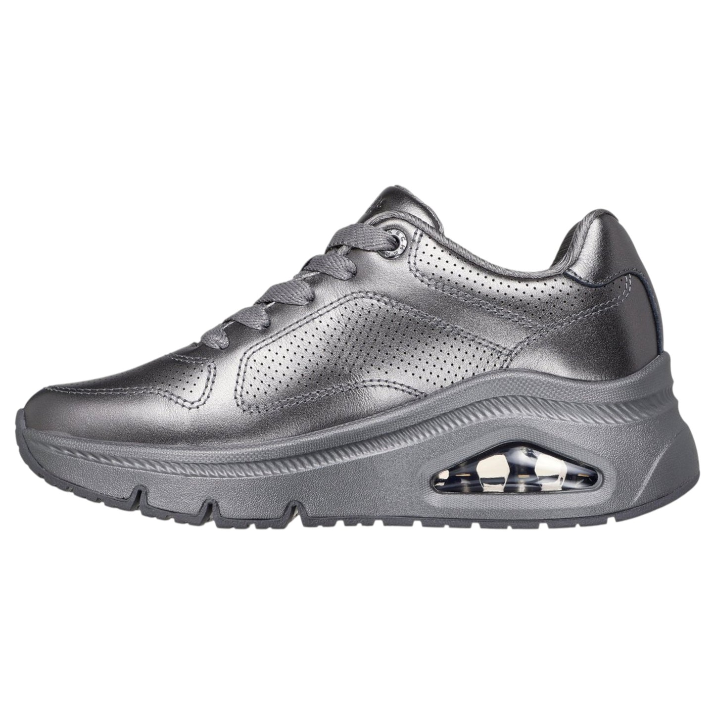Womens Skechers Uno Icon - Lustrous Air Athletic Shoes Pewter
