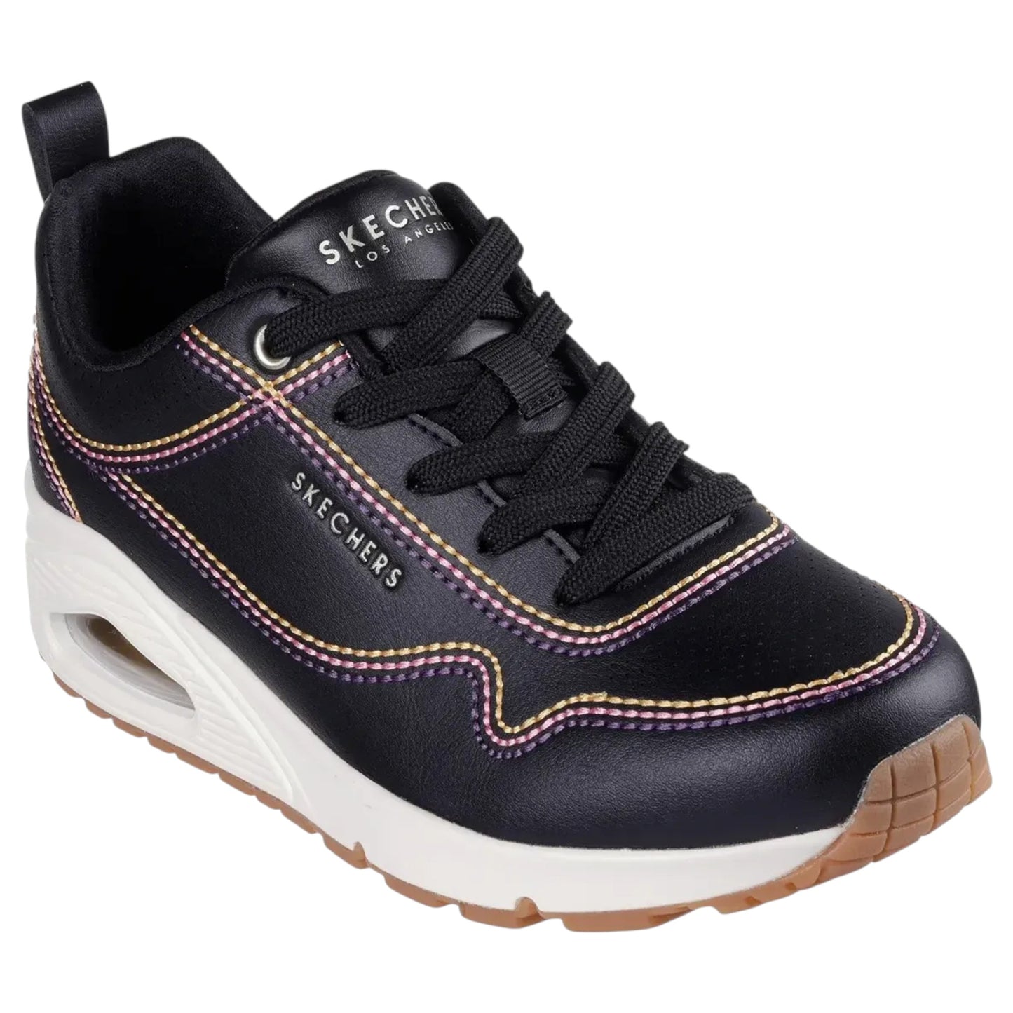 Womens Skechers Uno - Luxurious Stitches Athletic Shoes Black