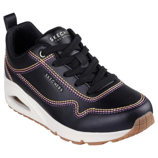 Womens Skechers Uno - Luxurious Stitches Athletic Shoes Black