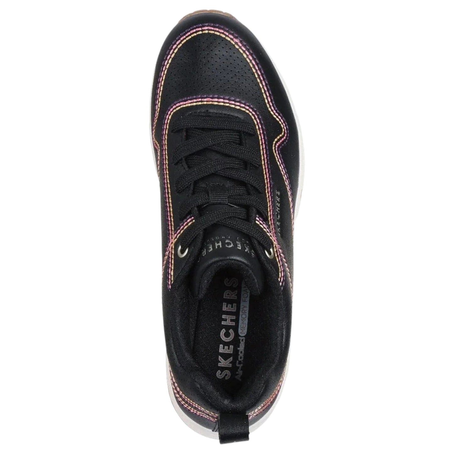 Womens Skechers Uno - Luxurious Stitches Athletic Shoes Black