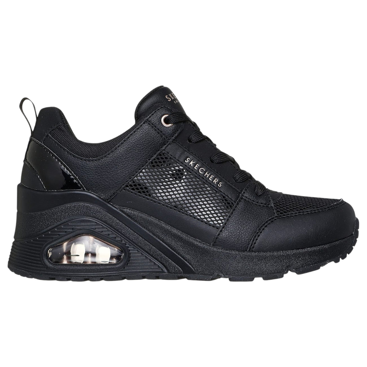 Womens Skechers UNO Wedge - Everything Nice Shoes Pitch Black