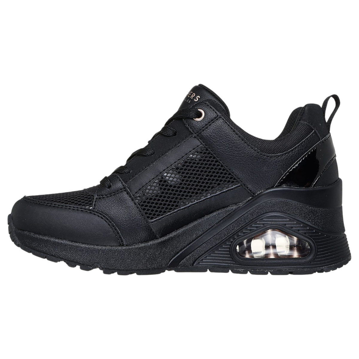 Womens Skechers UNO Wedge - Everything Nice Shoes Pitch Black