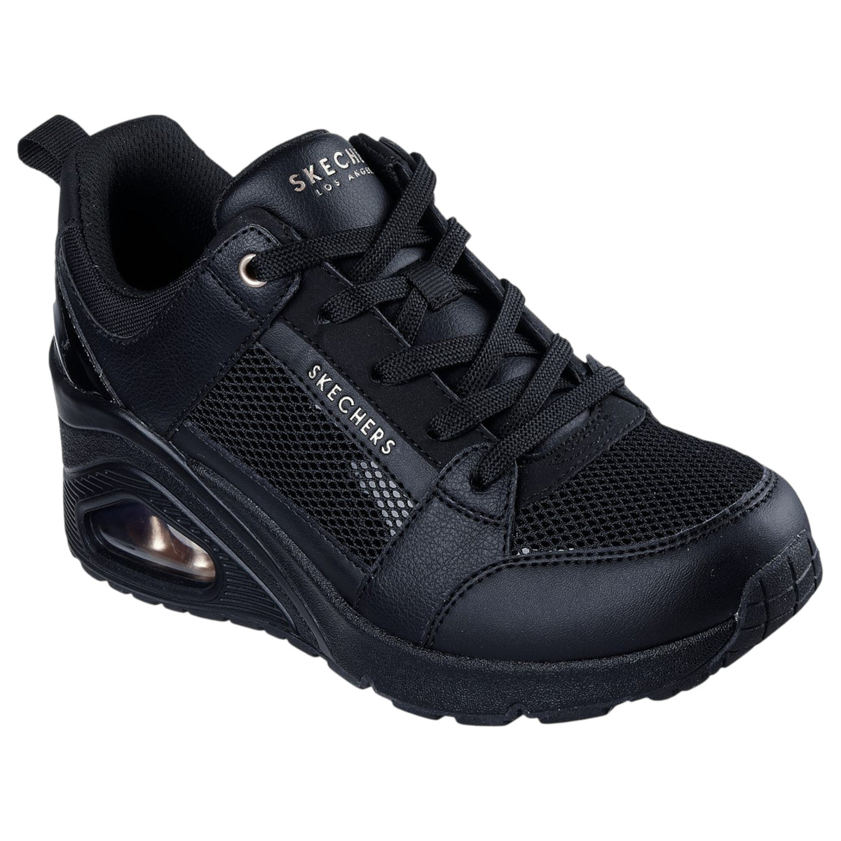 Womens Skechers UNO Wedge - Everything Nice Shoes Pitch Black