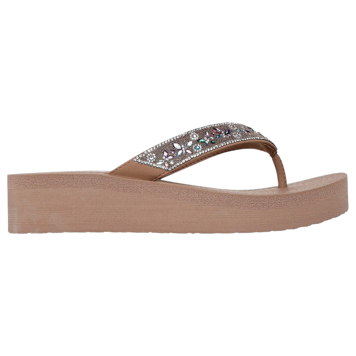 Women Skechers Vinyasa Butterfly Kiss Sandal Mocha