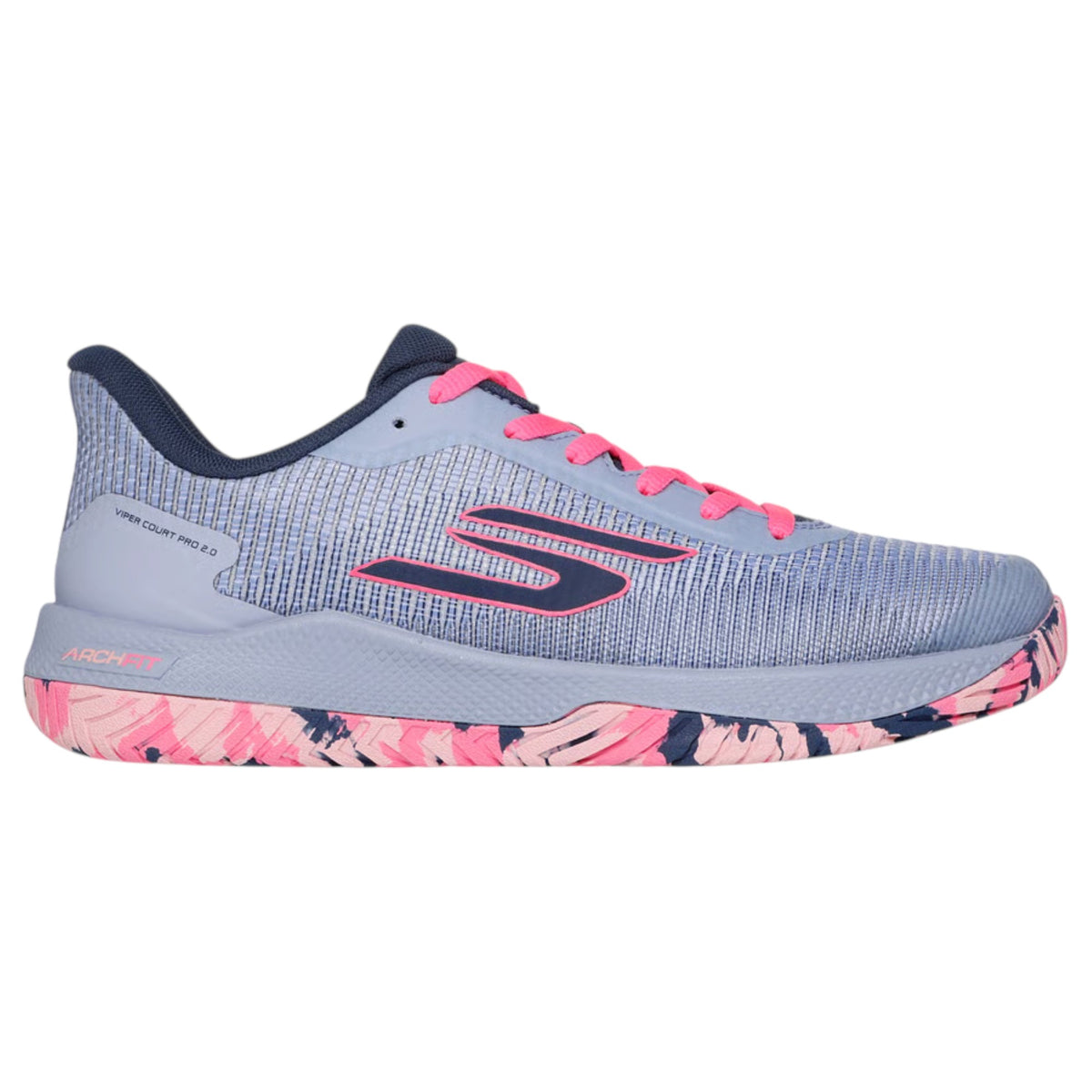 Womens Skechers Viper Court Pro 2.0 - Pickleball Shoes Grey/Lavender