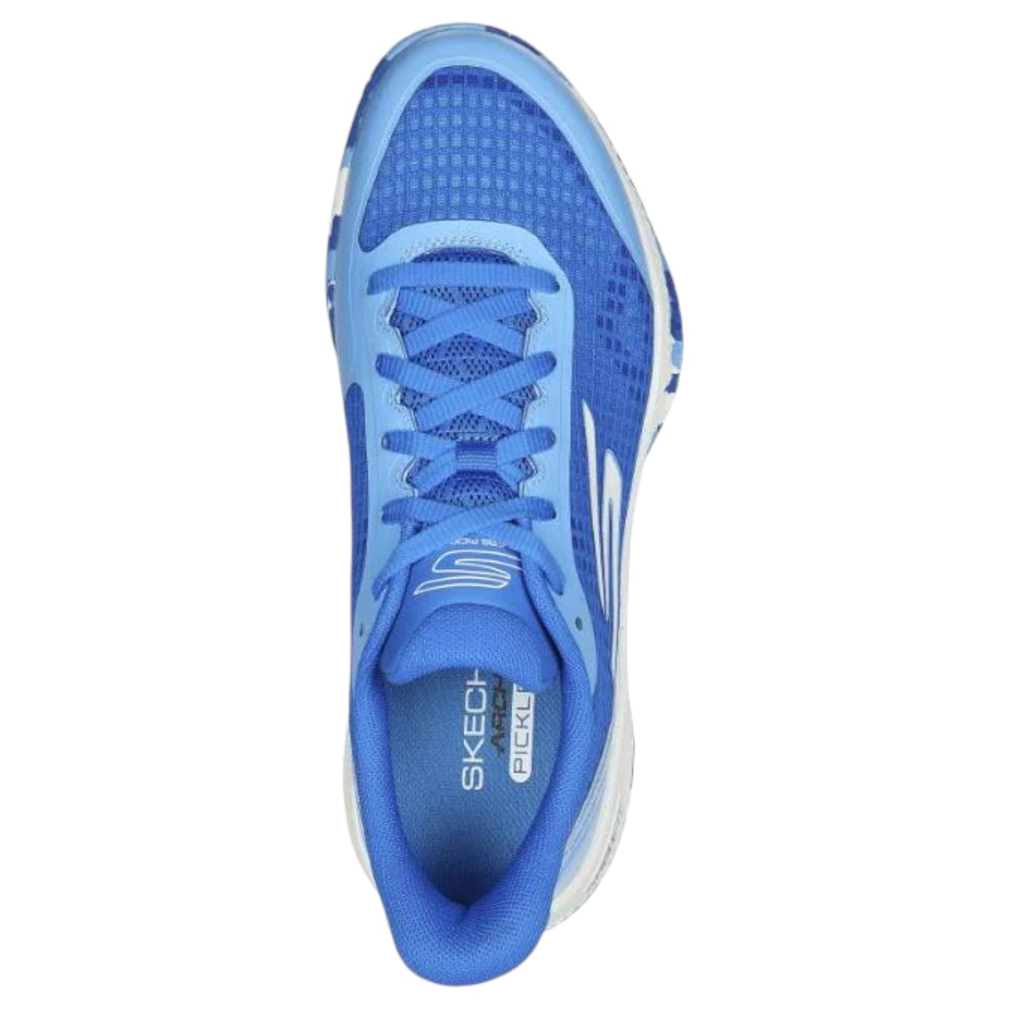 Womens Skechers Viper Court Pro Shoes Blue/White