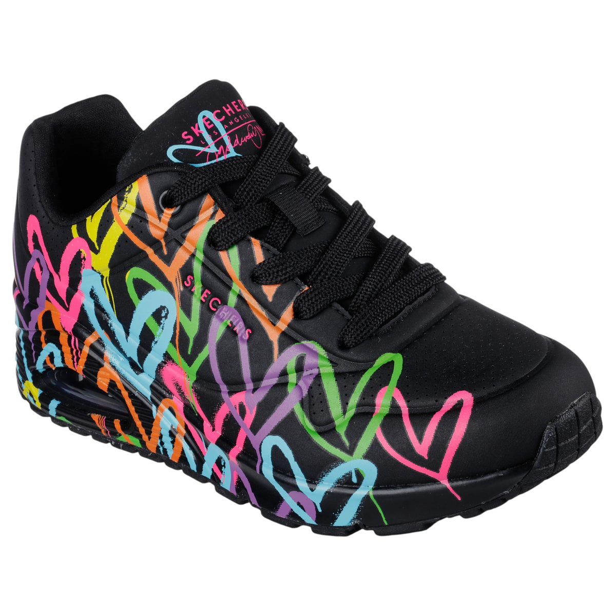Womens Skechers X Jgoldcrown Uno - Highlight Love Black/ Multi Athletic Shoes