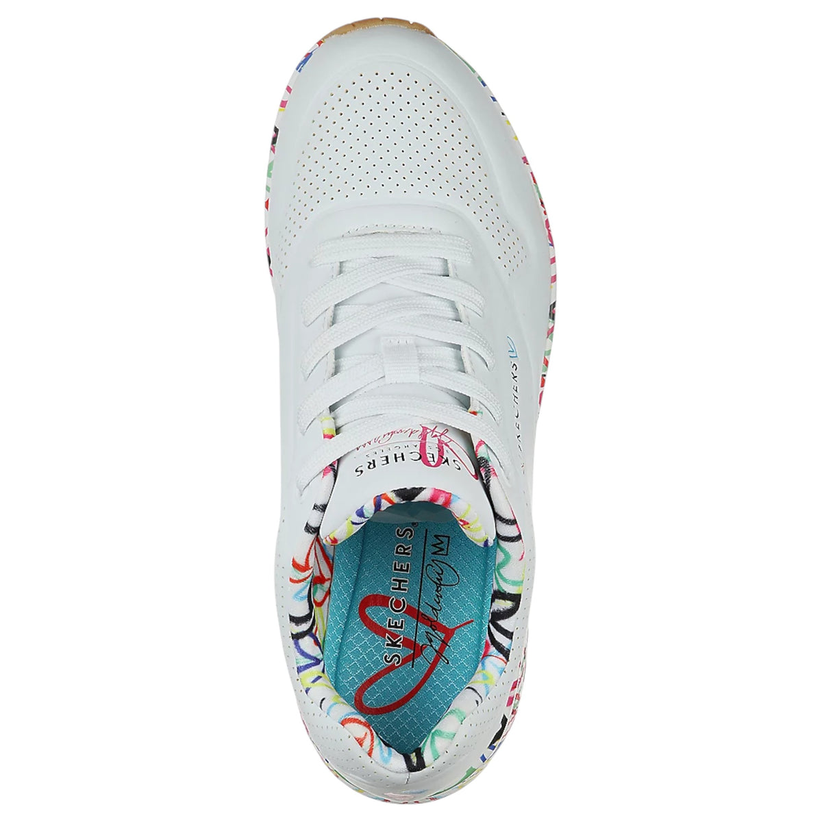 Womens Skechers JGoldcrown: Uno - Loving Love Shoes White