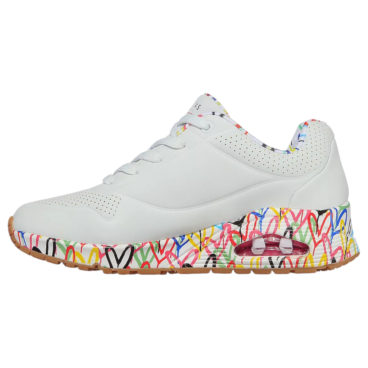 Womens Skechers JGoldcrown: Uno - Loving Love Shoes White