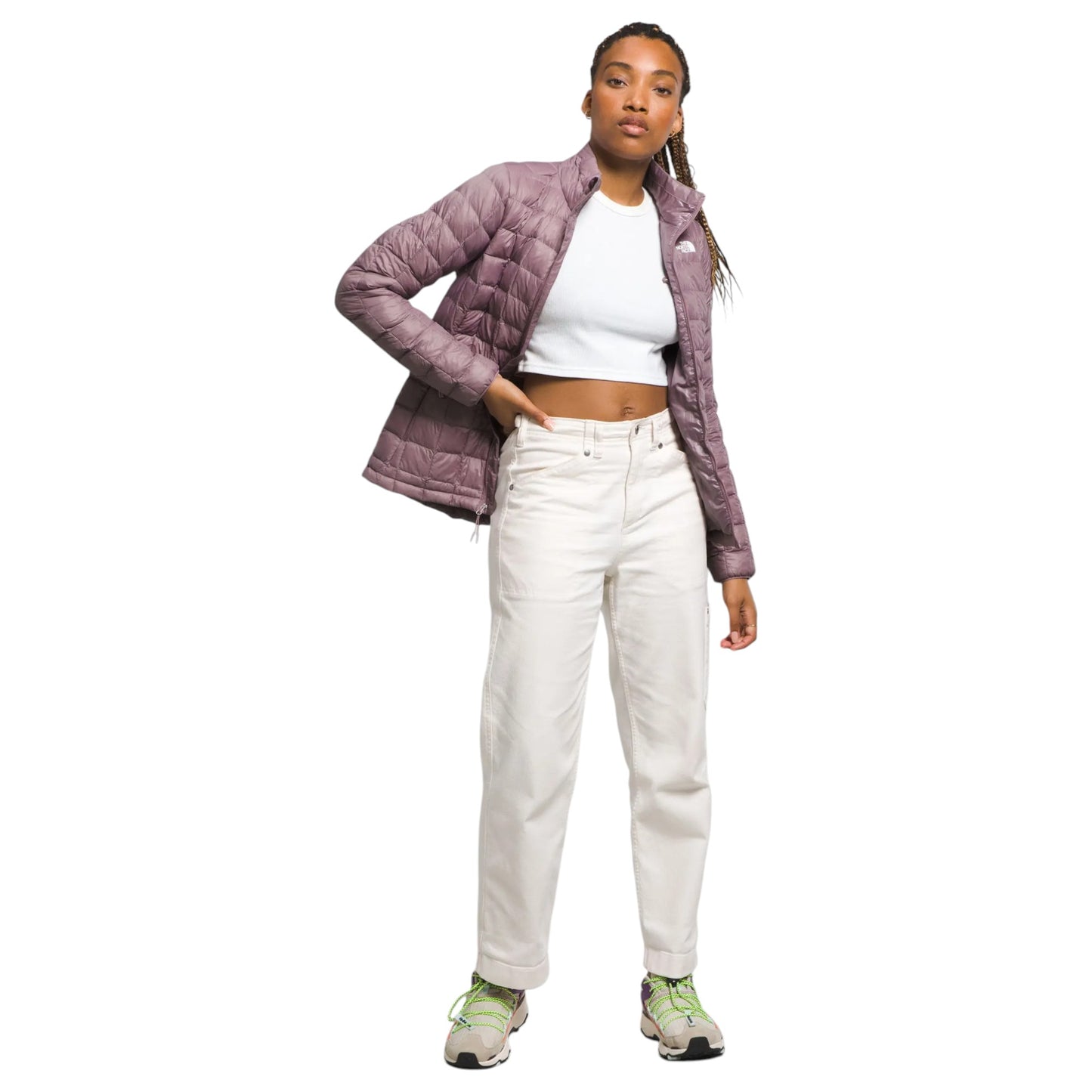 Womens The North Face Thermoball Eco 2.0 Hooded Hoodie Fawn Grey