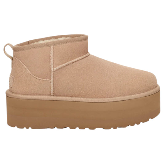 Womens UGG Classic Ultra Mini Platform Slippers Sand