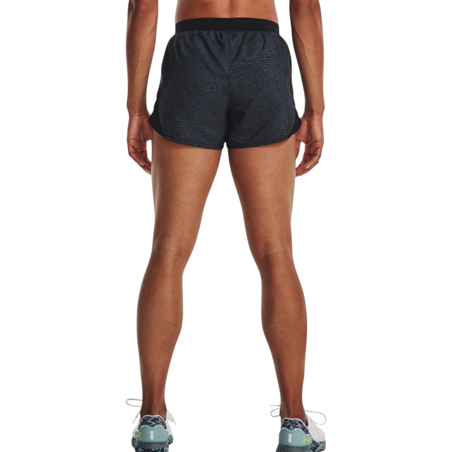 Womens Under Armour Fly-By 2.0 Printed Shorts Black