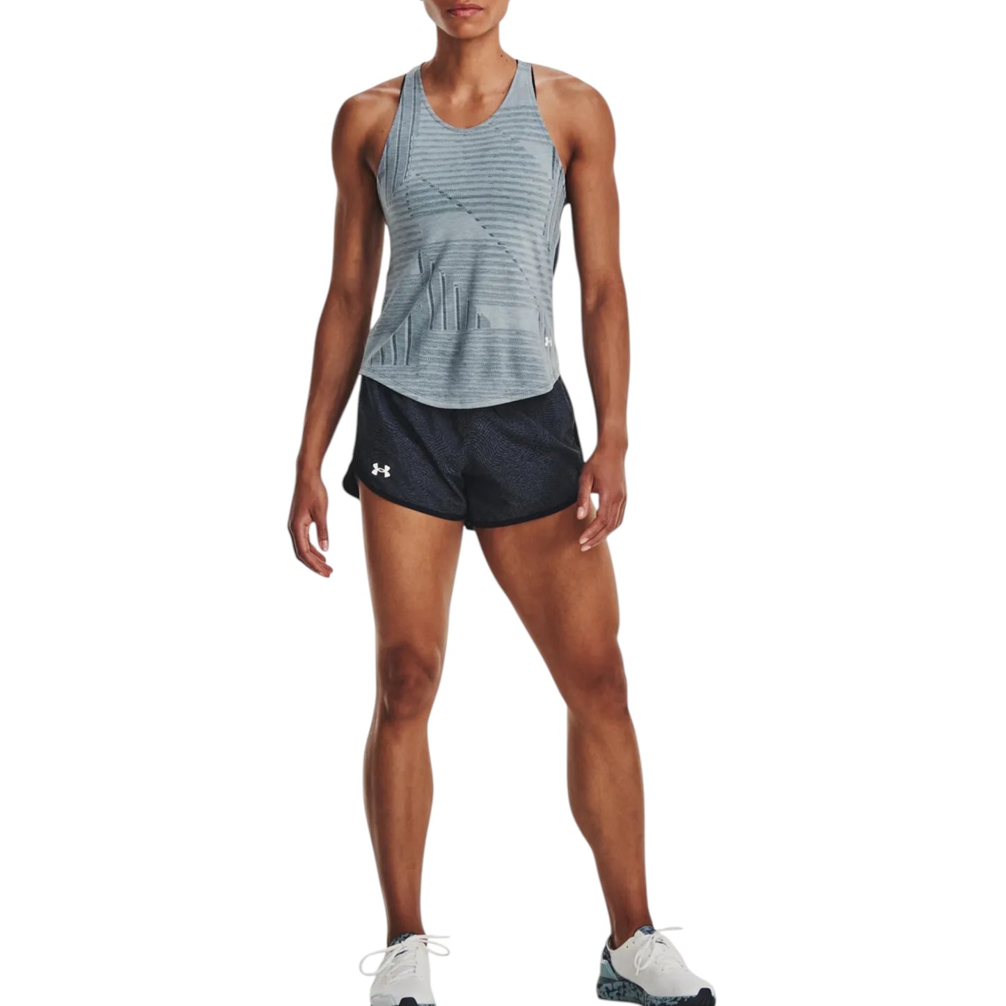 Womens Under Armour Fly-By 2.0 Printed Shorts Black