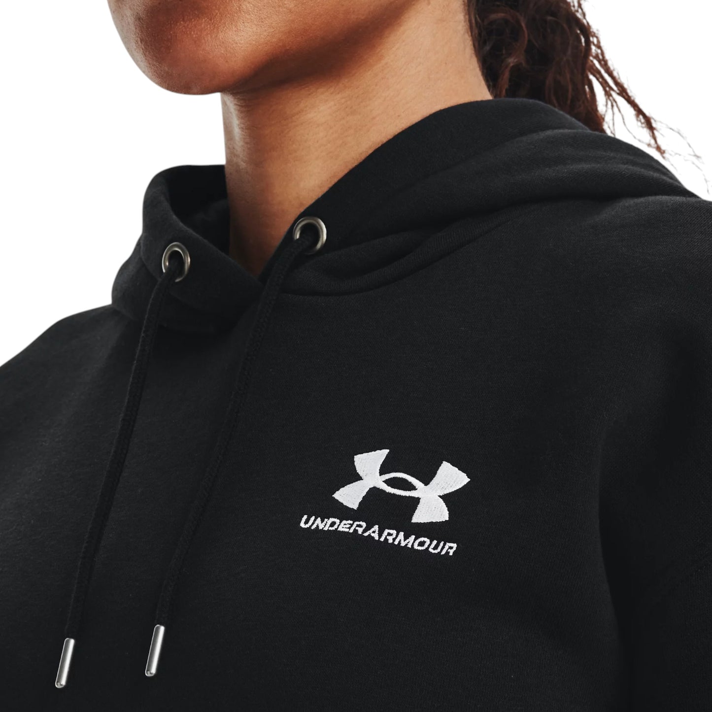 Womens Under Armour Essential Fleece Hoodie Black