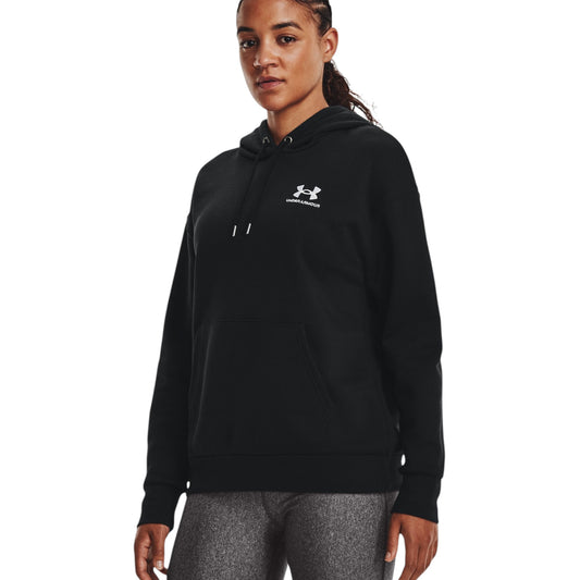 Womens Under Armour Essential Fleece Hoodie Black