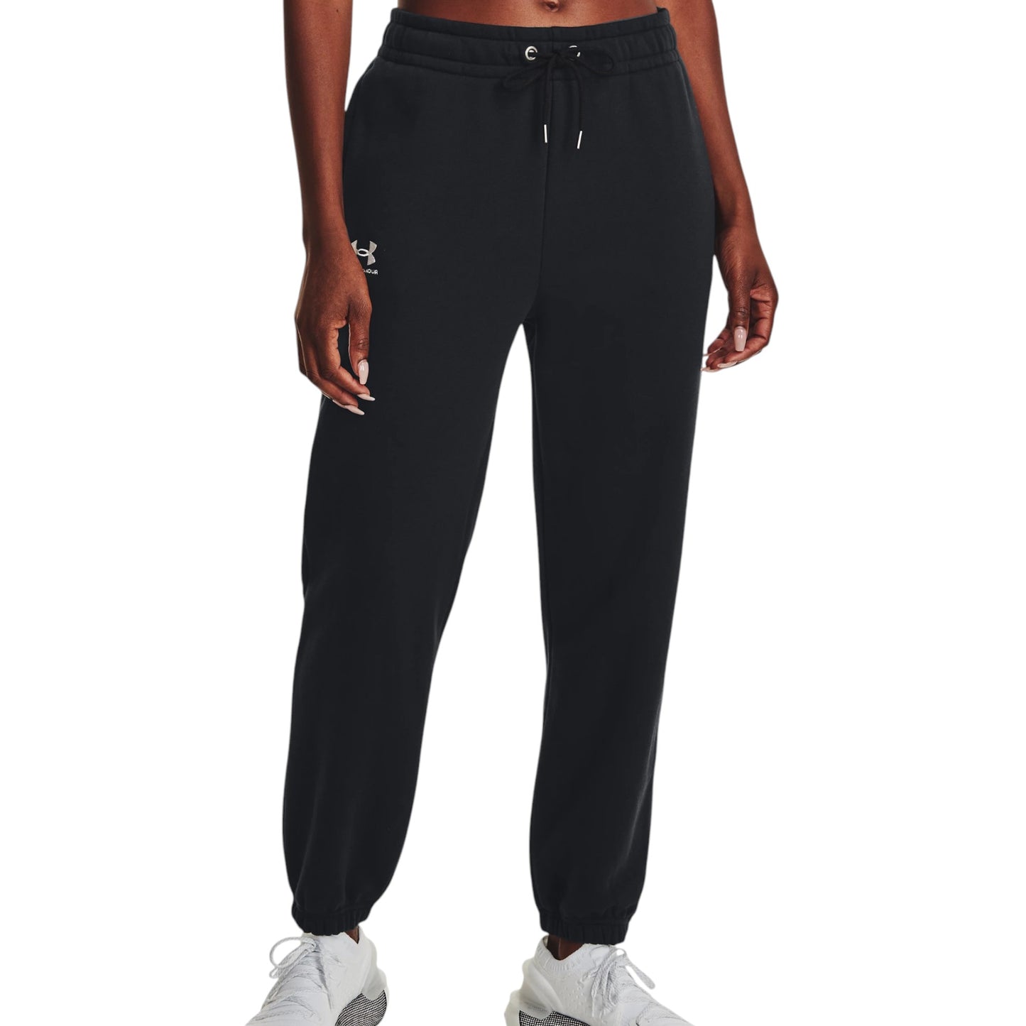 Womens Under Armour Icon Essential Fleece Trackies Black
