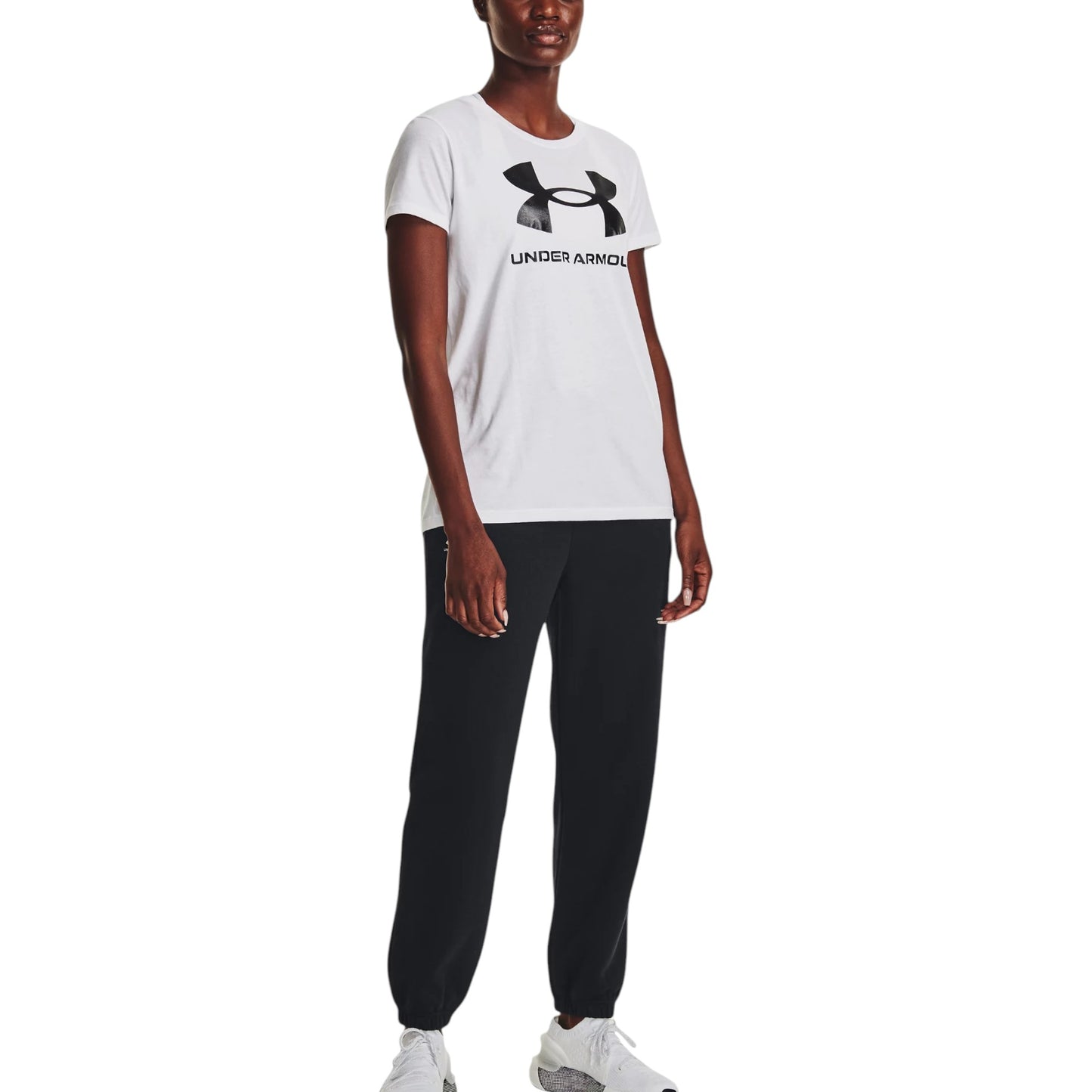 Womens Under Armour Icon Essential Fleece Trackies Black