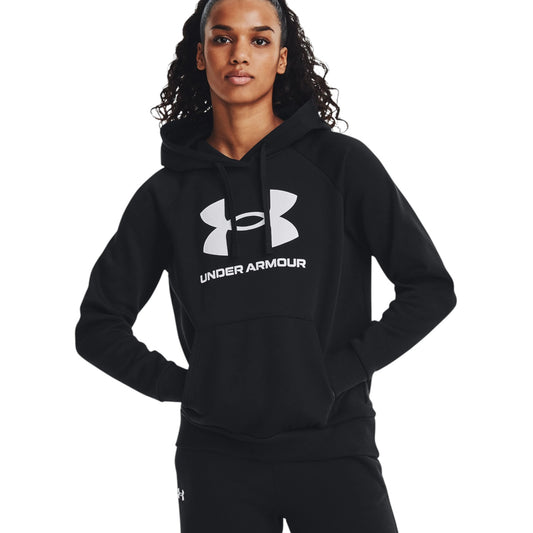 Womens Under Armour Rival Fleece Big Logo Hoodie Black