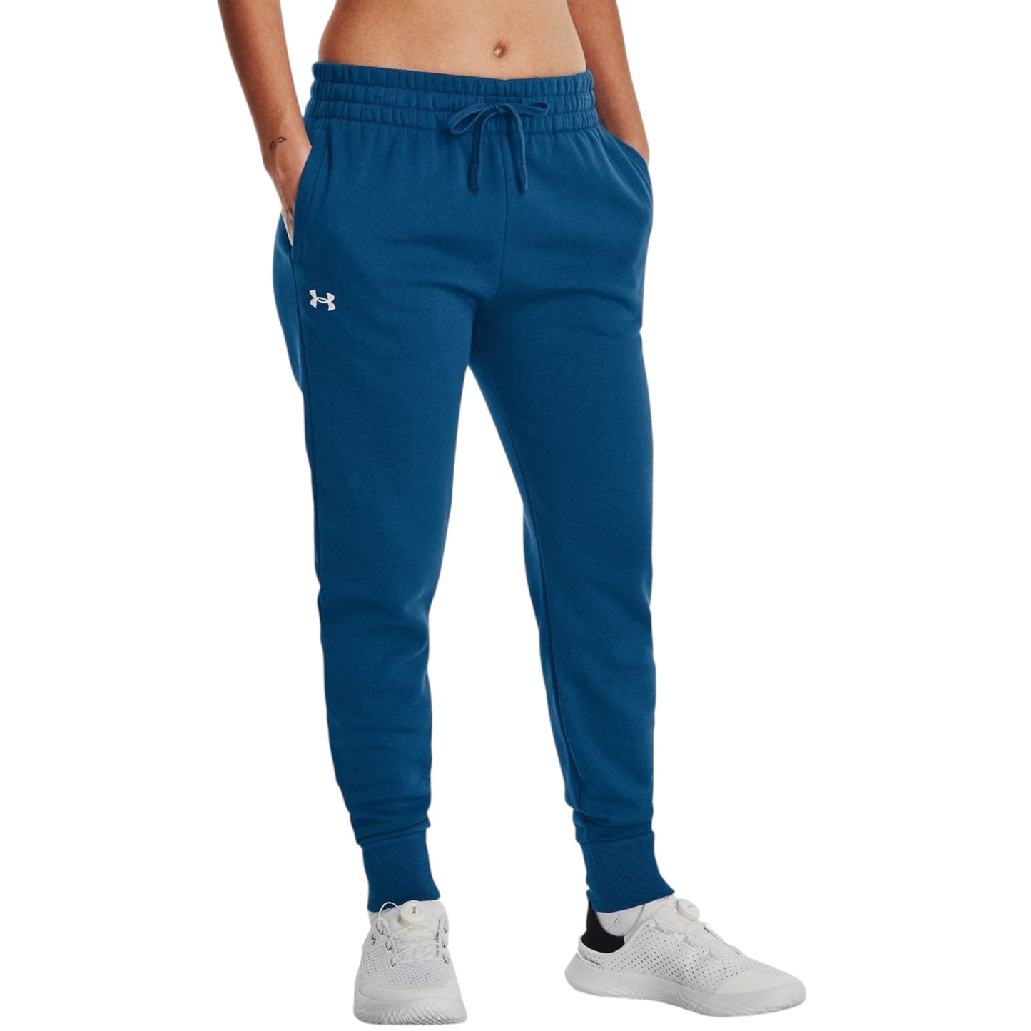 Womens Under Armour Rival Fleece Trackies Blue