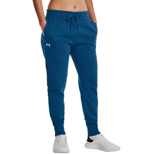 Womens Under Armour Rival Fleece Trackies Blue