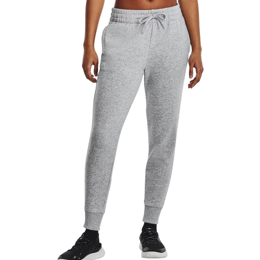Womens Under Armour Rival Fleece Trackies Grey