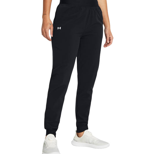 Womens Under Armour Rival High-Rise Trackies Black