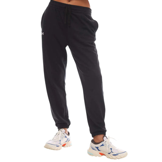 Womens Under Armour Rival Terry Trackies Black