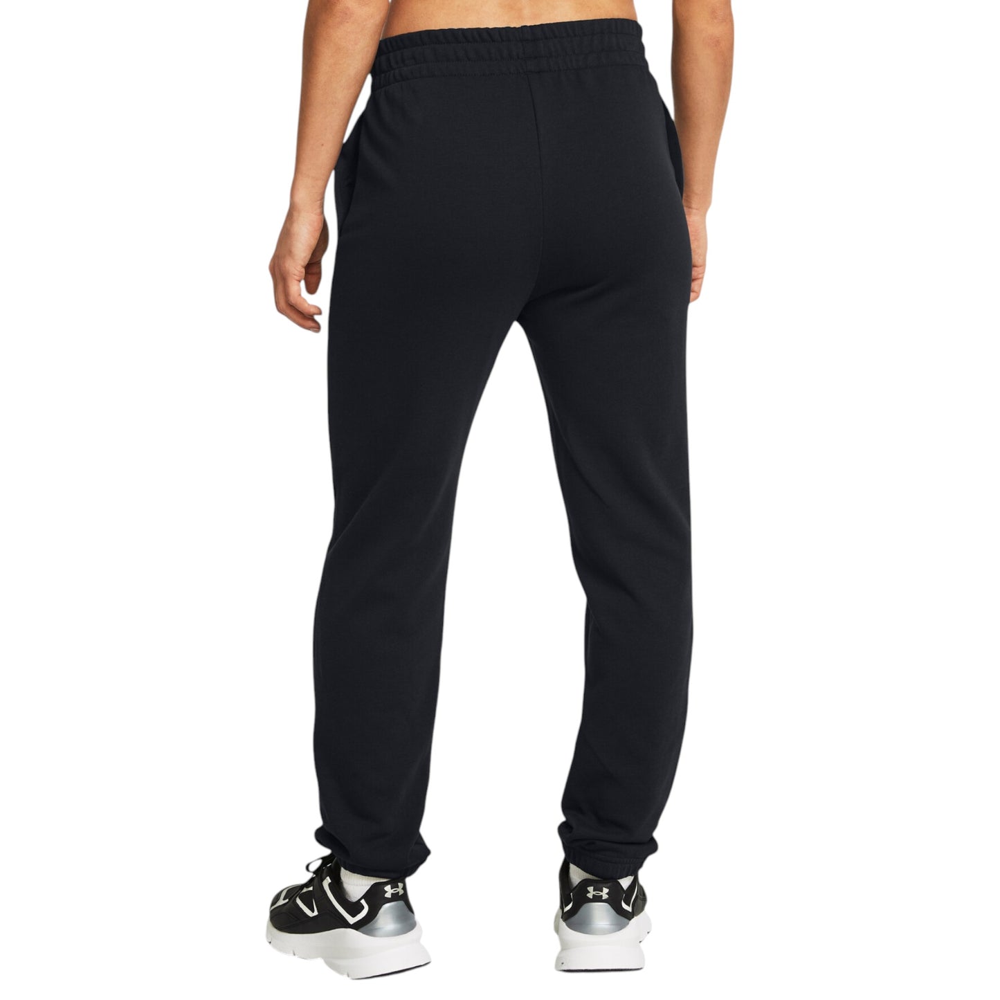 Womens Under Armour Rival Terry Trackies Black/Black