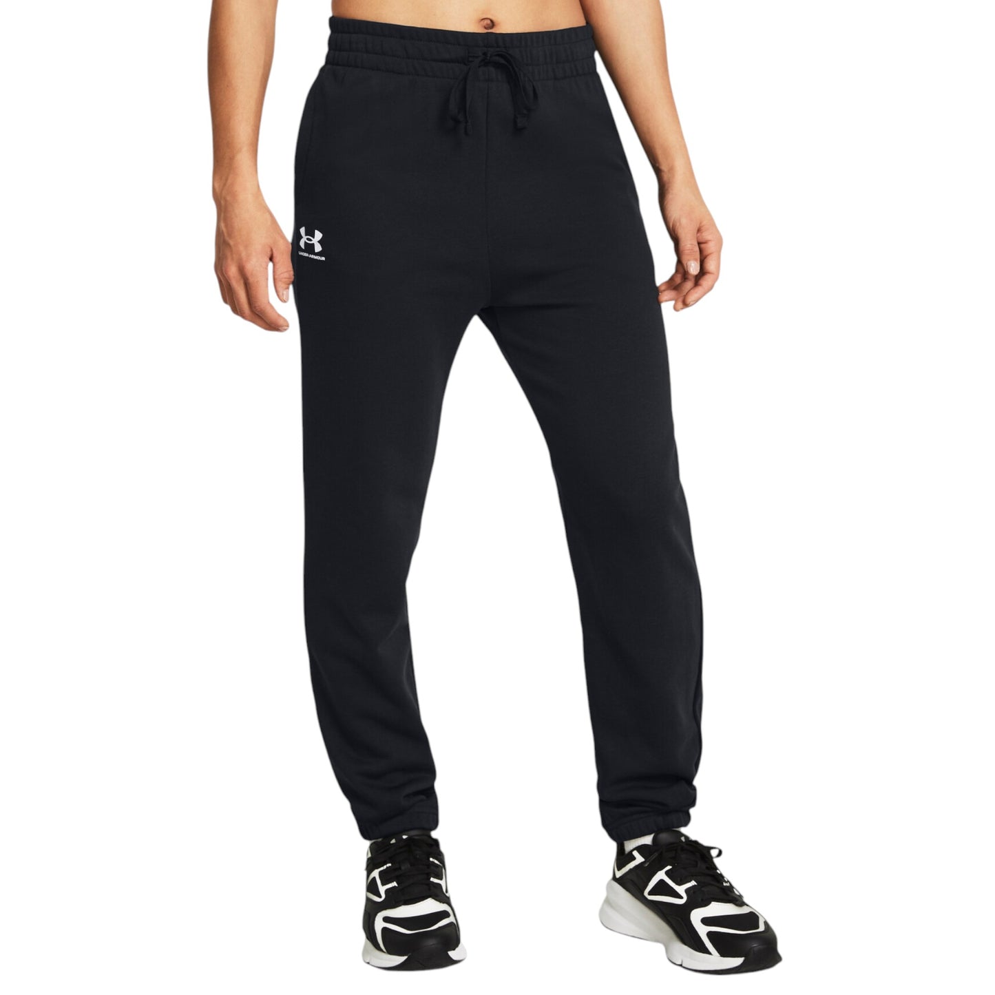 Womens Under Armour Rival Terry Trackies Black/Black
